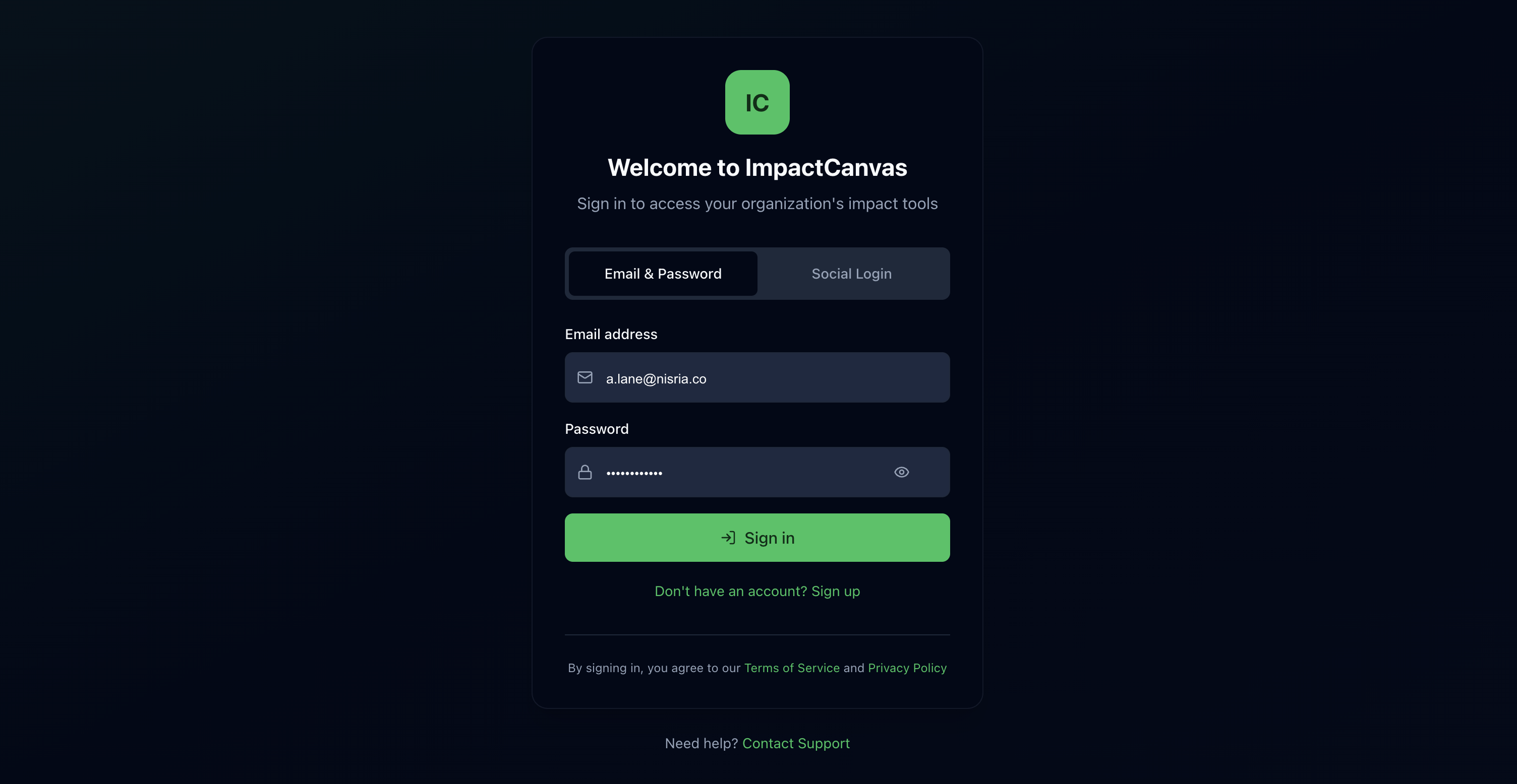 ImpactCanvas Social Impact Platform