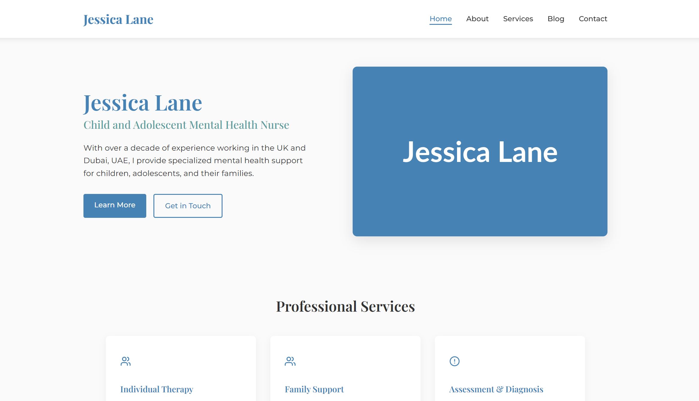 Mental Health Professional Website