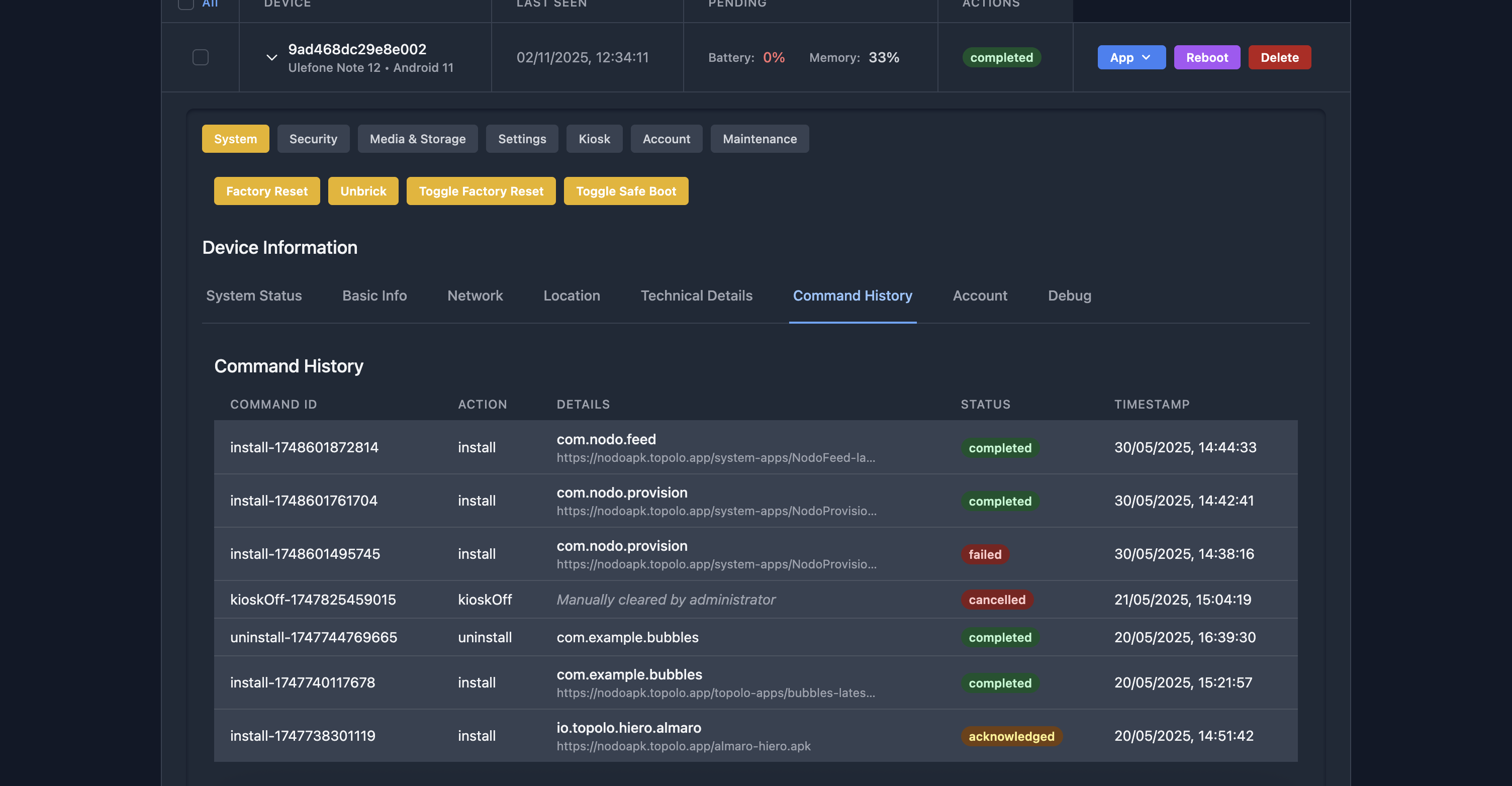 Nodo MDM Platform